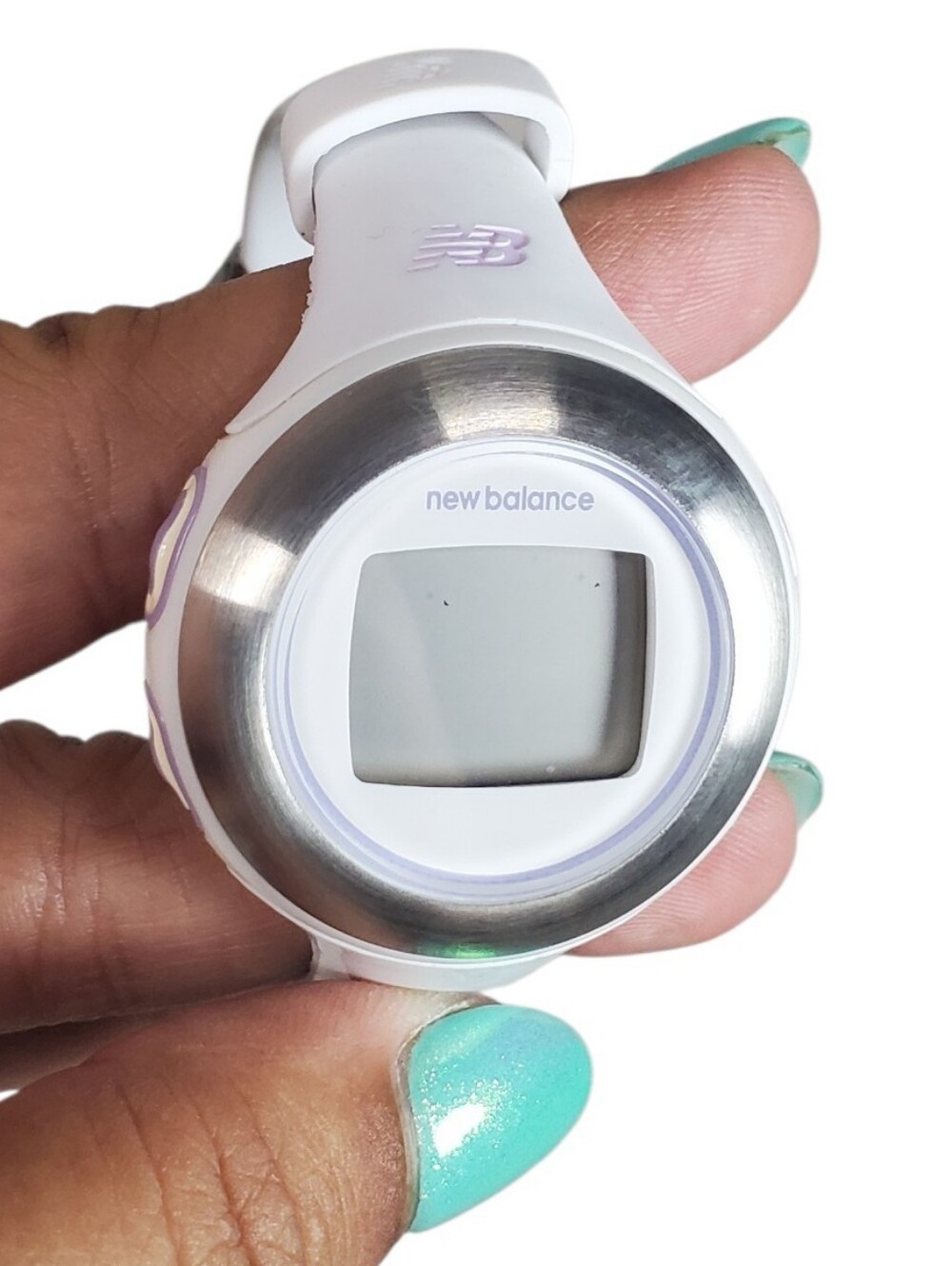 New Balance Heart Rate Perometer White Plastic Band Running Walking Workout